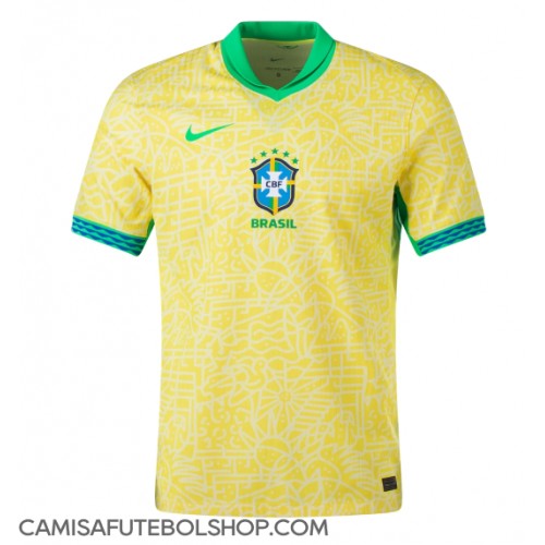 Camisa de time de futebol Brasil Replicas 1º Equipamento Copa America 2024 Manga Curta